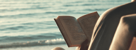 read a book on a beach