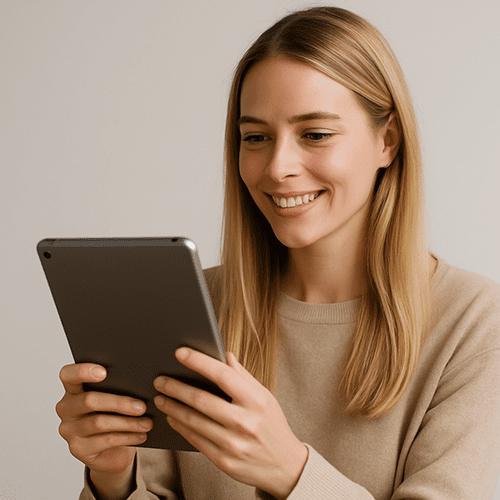 woman reading a free book on her kindle